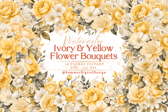 Download Watercolor Ivory &amp; Pearl Yellow Flowers - Yellow flowers Collection