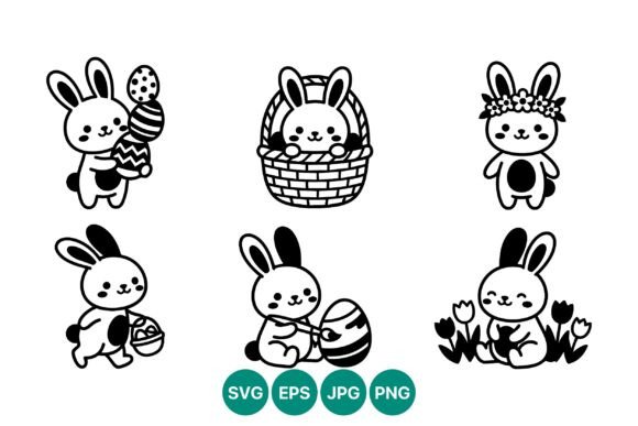 Download Cute Bunny Rabbits Easter Vector - Premium Bundle