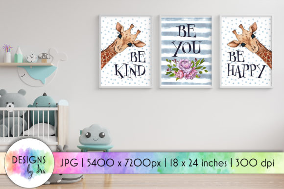 Download Baby Giraffe Nursery Prints Set of 3 - Prints Collection
