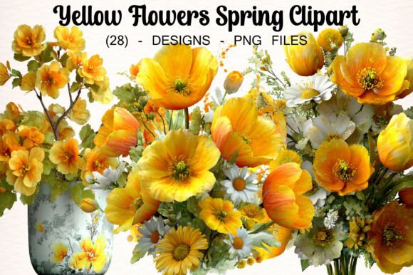 Download Yellow Flowers Spring Clipart - Yellow flowers Collection