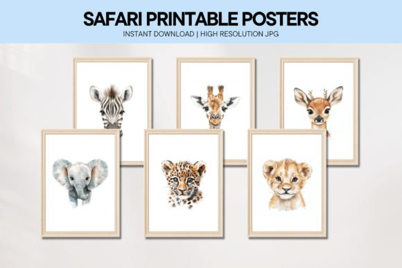 Download Safari Animals Prints Nursery Wall Art - Prints Collection